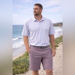 TravisMathew Performance Golf Shorts 34 Dusty Lavender Taupe